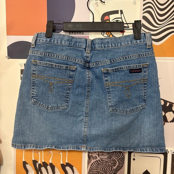 Calvin Klein Jeans Blue Mini Skirt Vintage - Picture 3 of 6